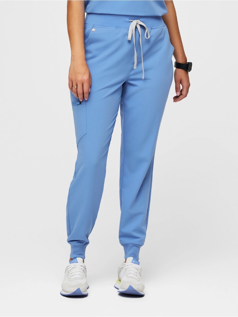 Figs Zamora Scrub Pants Jogger 1616 Ceil Blue Mid Rise